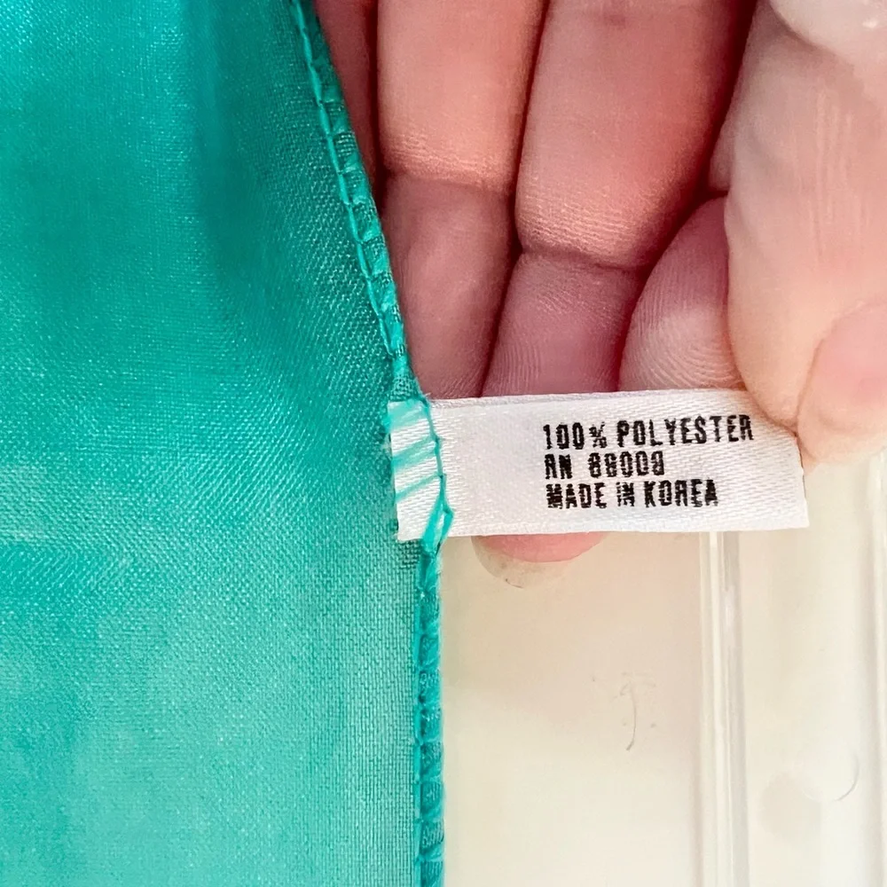 Vtg 80s Newport Stripes Cigarette Promo Scarf Teal Pastel Rainbow Retro Bandana